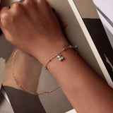 925 Sterling Silver Bracelet with Pavé Setting CZ, 150+60mm Length for Women