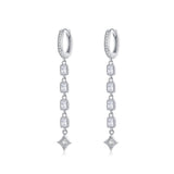 925 Sterling Silver Earrings with Pavé Set CZ