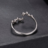 925 Sterling Silver Moissanite 0.06 Carat Ring for Women, Size E