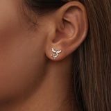 925 Sterling Silver Plated White Gold Earrings for Women