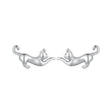 925 Sterling Silver Oxidized Earrings - 7*11mm for Women