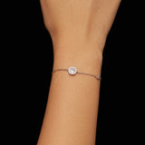 925 Sterling Silver Moissanite 0.5ct Bracelet with Pavé Setting for Women