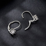925 Sterling Silver 0.5 Carat Moissanite Earrings for Women