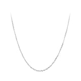 925 Sterling Silver Plated Platinum Necklace 45.0 cm for Men