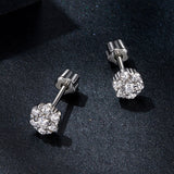 925 Sterling Silver Moissanite 0.15ct/0.027ct Earrings for Women