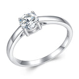 925 Sterling Silver Moissanite Ring 0.6 Carat Size 6 for Women