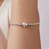 925 Sterling Silver CZ Pavé Setting Bracelet, Size 17.0 for Women