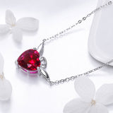 925 Sterling Silver Adjustable Necklace 37-45cm with 1.4*2cm Pendant for Women