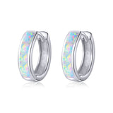 925 Sterling Silver Opal Earrings for Women