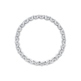 S925 Sterling Silver 2.0mm Moissanite Ring Size 9 for Women
