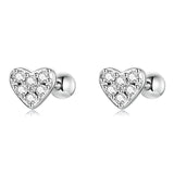 925 Sterling Silver Earrings with Pavé Setting CZ