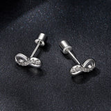 925 Sterling Silver & Moissanite Earrings 0.005ct for Women