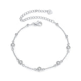 925 Sterling Silver 3mm Moissanite Bracelet for Women
