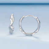 925 Sterling Silver White Gold Plated Earrings