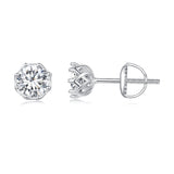 925 Sterling Silver Moissanite 0.5 Carat Earrings for Women