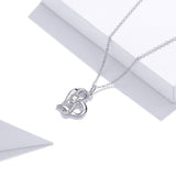925 Sterling Silver Adjustable CZ Pendant Necklace