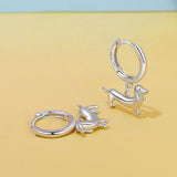 925 Sterling Silver & Plated White Gold Earrings for Women