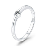 925 Sterling Silver Ring for Women Size 6.0 with Pavé Setting CZ