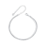 925 Sterling Silver & White Gold Plated Bracelet
