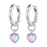 S925 Sterling Silver Earrings with Transparent Glass for Women