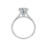 925 Sterling Silver Moissanite 1 Carat Ring Size 6 for Women