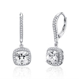 925 Sterling Silver Plated Gold Pavé Setting CZ Earrings for Women
