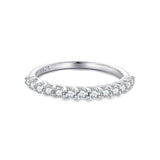 925 Sterling Silver Moissanite 0.03ct Ring Size 6A for Women