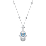 925 Sterling Silver Necklace with Pavé Setting CZ - 400mm Length