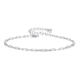 925 Sterling Silver Plated White Gold Adjustable Bracelet for Women