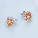 925 Sterling Silver Enamel & Glass Earrings for Women