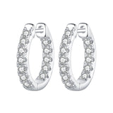 925 Sterling Silver 0.023 Carat Moissanite Earrings for Women