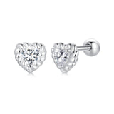 925 Sterling Silver Moissanite 0.15ct Earrings for Women