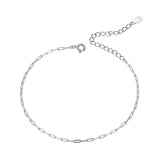 925 Sterling Silver & Plated Platinum Bracelet - 17+5cm Length