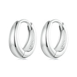 925 Sterling Silver 12*3mm Platinum Plated Earrings