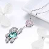 925 Sterling Silver Necklace 38-45cm with 3.1*1.3cm Pendant for Women
