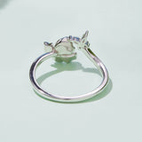 925 Sterling Silver Enamel Flower Ring for Women