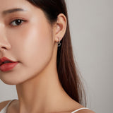 925 Sterling Silver & Oxidized Silver Earrings for Women
