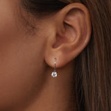 925 Sterling Silver 0.5 Carat Moissanite Earrings for Women