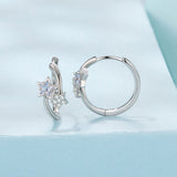 925 Sterling Silver Wedding Earrings with White Gold Plating and CZ Stones for Women