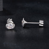 925 Sterling Silver 0.3 Carat Moissanite Earrings for Women
