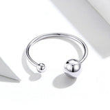 S925 Sterling Silver Plated Platinum Ring