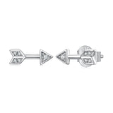 925 Sterling Silver 0.08ct and 0.12ct Moissanite Earrings in White Gold for Women