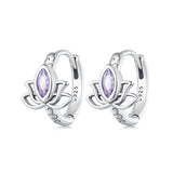 925 Sterling Silver Earrings with Pavé Setting CZ - 1.3x1.0cm - Oxidized Silver for Women