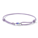 925 Sterling Silver Adjustable 24cm CZ Resin Bracelet for Women
