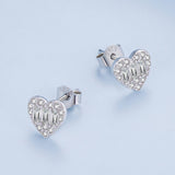 925 Sterling Silver Earrings with Pavé Set CZ