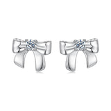 925 Sterling Silver Moissanite Earrings 0.3 cm for Women