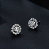 925 Sterling Silver 0.5 Carat Moissanite Earrings for Women