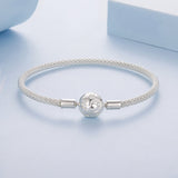 925 Sterling Silver CZ Pavé Setting Bracelet, Size 17.0 for Women