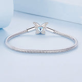 925 Sterling Silver Moonstone Bracelet 17.0 cm Pavé Setting for Women
