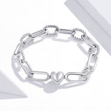 925 Sterling Silver Oxidized Bracelet 17cm for Women